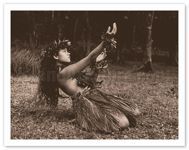 Hawaiian Hula - Dance To Aina (The Land) - c. 1960's - Poster by Alan Houghton