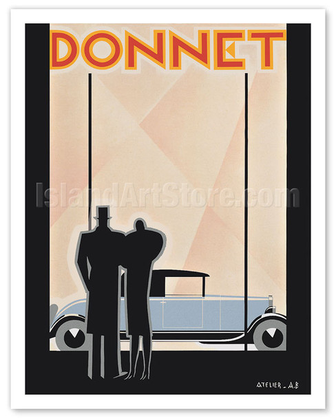 Donnet Automobile Sedan - c. 1928 - Poster by Alexey Brodovitch