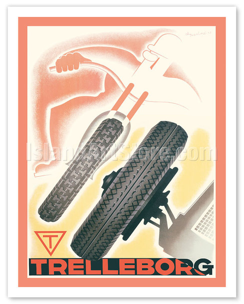 Trelleborg Swedish Tires - c. 1933 - Poster by Olle Svanlund