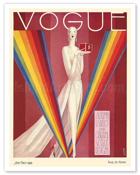 Fashion Magazine Cover - September 1, 1926 - Autumn Fabrics - Poster by Eduardo Garcia Benito