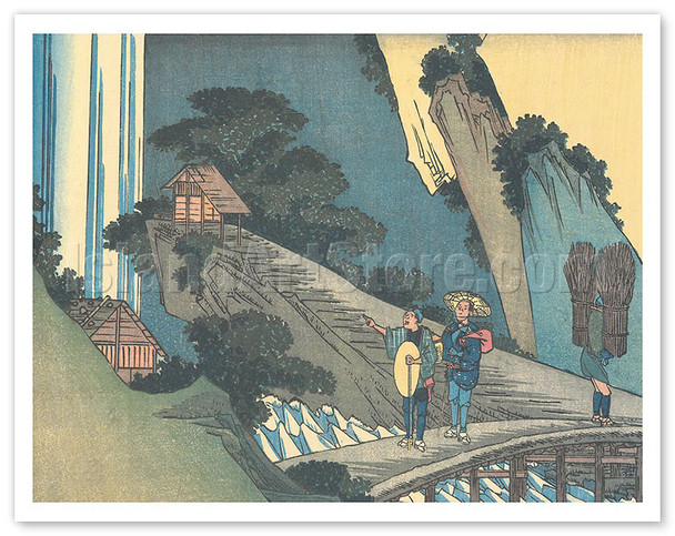 Agematsu Station - from Sixty-nine Stations of Kiso Road - c. 1800's - Poster by Hiroshige, Eisen