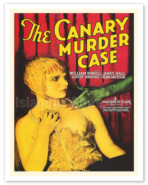 The Canary Murder Case - Starring William Powell James Hall Louise Brooks - c. 1929 - Poster by Eugene Robert Richee