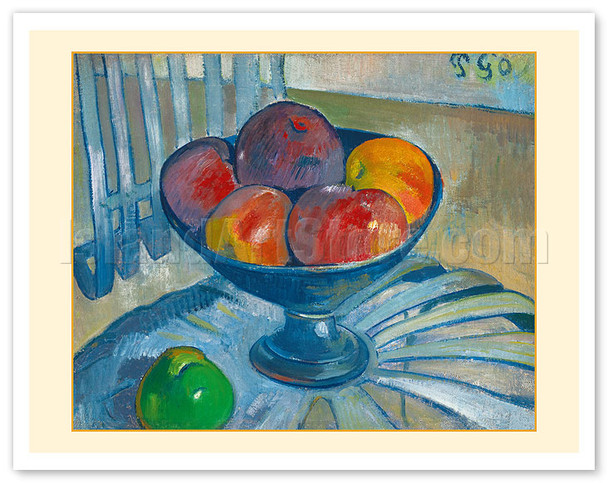 Fruit Dish on a Garden Chair - Still Life - c. 1890 - Poster by Paul Gauguin
