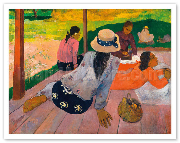 The Siesta - Tahitian Women - c. 1892 - Poster by Paul Gauguin