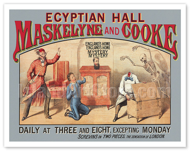 Maskelyne and Cooke - Egyptian Hall - c. 1879 - Vintage Magic Poster