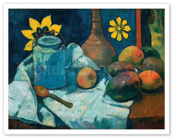Still Life with Teapot and Fruit - c. 1896 - Poster by Paul Gauguin