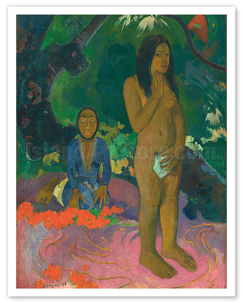 Parau na te Varua ino (Words of the Evil Spirit) - c. 1892 - Poster by Paul Gauguin