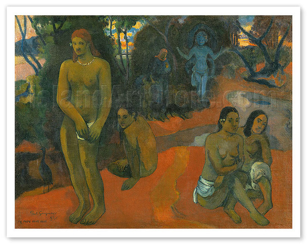 Delectable Waters (Te Pape Nave Nave) - Polynesian Deity Hina - c. 1898 - Poster by Paul Gauguin