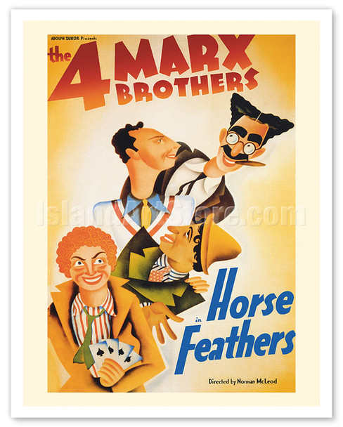 Horse Feathers - Starring The Marx Brothers - c. 1937 - Poster by Constantin Alajálov
