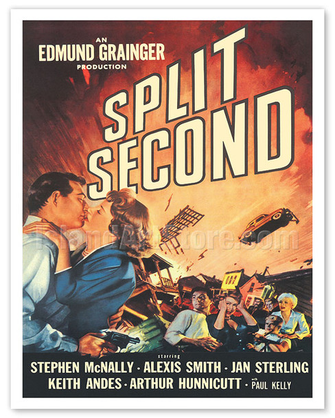 Split Second - c. 1953 - Vintage Film Noir Movie Poster