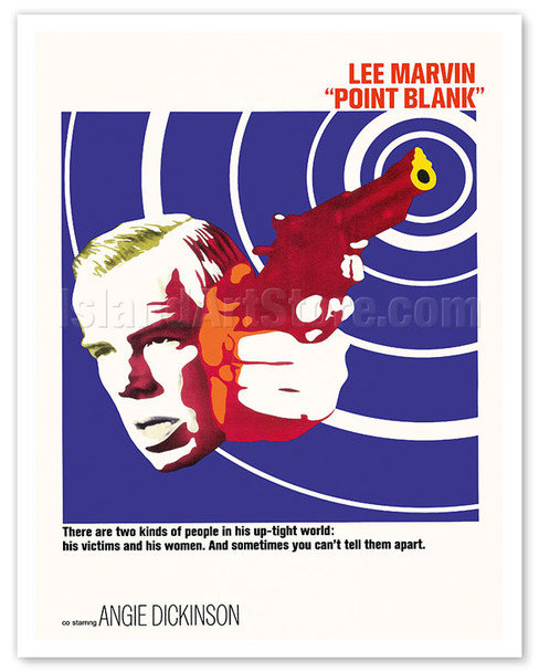 Point Blank - Starring Lee Marvin and Angie Dickinson - c. 1967 - Poster by Nelson Lyon