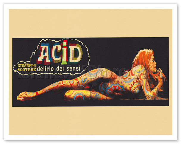 Acid Delirium of the Senses (Delirio Dei Sensi) - Directed by Giuseppe Maria Scotese - c. 1968 - Vintage Italian Film Movie Poster