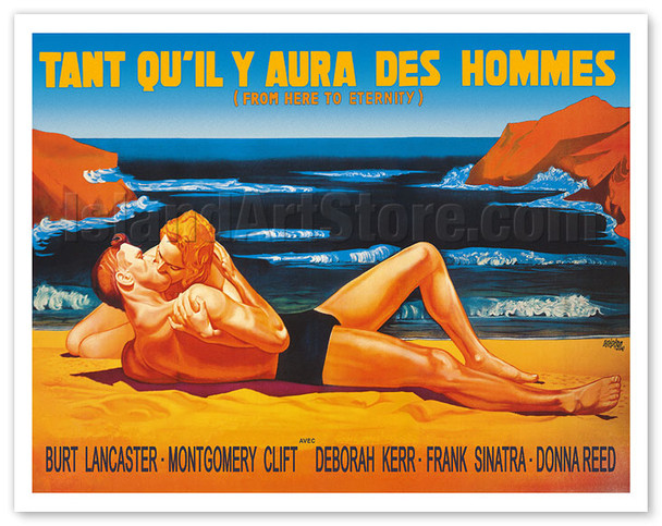 From Here to Eternity (Tant Qu’il Y Aura Des Hommes) - Directed by Fred Zinnemann - c. 1953 - Poster by René Péron