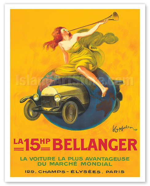 La 15hp Bellanger - The Most Advantageous Car on the World Market - c. 1921 - Poster by Leonetto Cappiello