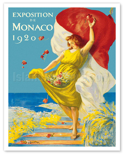 Exposition De Monaco 1920 - French Riviera - Poster by Leonetto Cappiello
