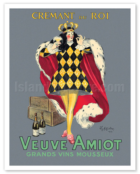 Veuve Amiot - Crémant du Roi - Great Sparkling Wine of King’s - c. 1922 - Poster by Leonetto Cappiello