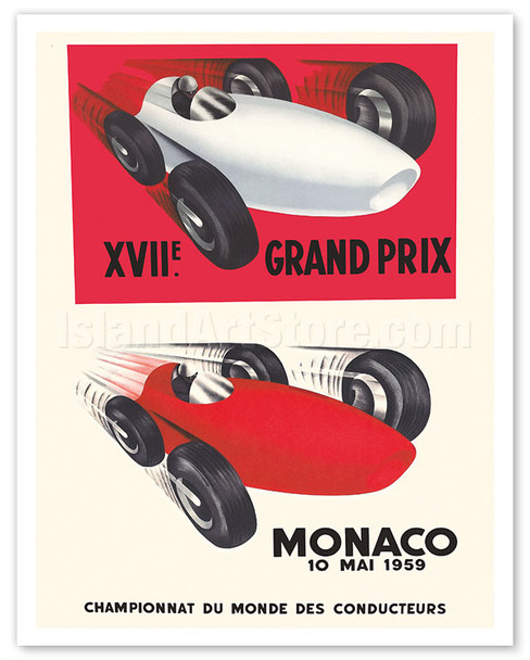 1959 Monaco Grand Prix - Poster by Charles Leuenberger