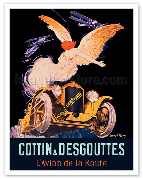 Cottin & Desgouttes Automobiles - The Airplane of the Roads (L’Avion de la Route) - c. 1926 - Poster by Jean d’Ylen