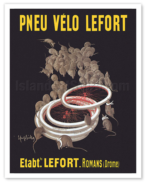 Lefort Bike Tires (Pneu Vélo) - c. 1911 - Poster by Leonetto Cappiello