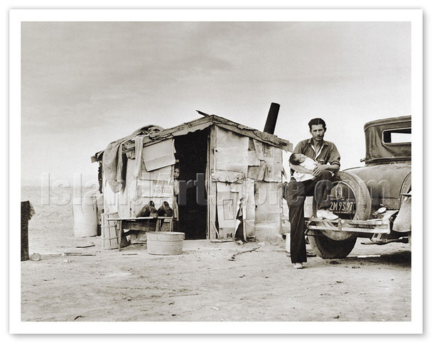 Mexican Migrant Fieldworker - Imperial Valley California - c. 1937 - Poster by Dorothea Lange