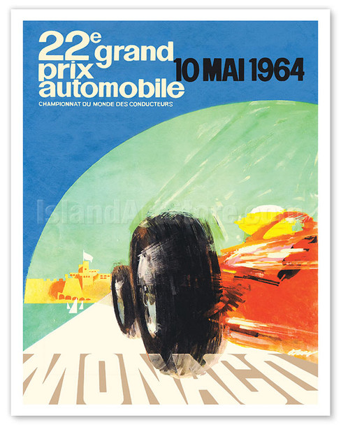 1964 Monaco Grand Prix - Ferrari 156 F1 - Poster by Michael Turner