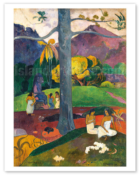 Mata Mua In Olden Times (Dans des Temps Anciens) - c. 1892 - Poster by Paul Gauguin