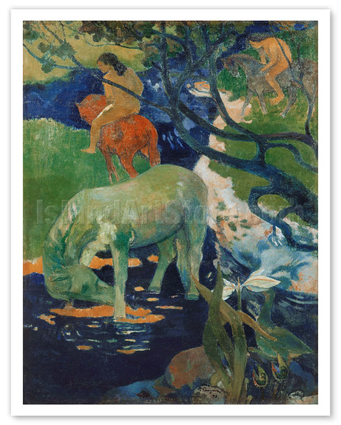 The White Horse (Le Cheval Blanc) - c. 1898 - Poster by Paul Gauguin