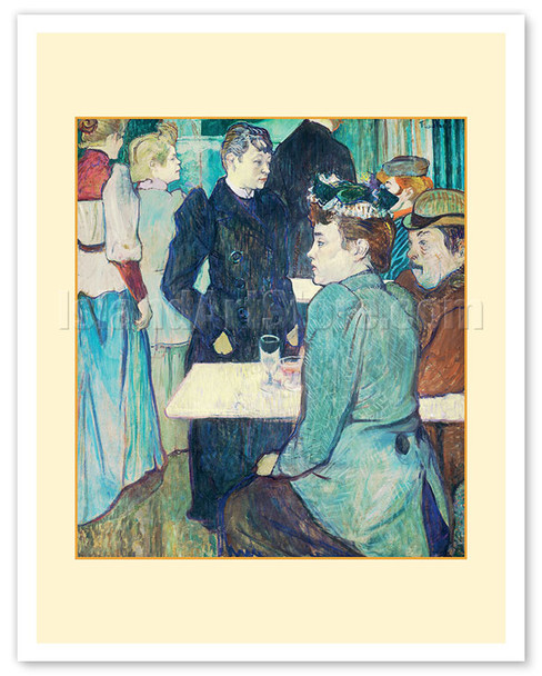 A Corner of the Moulin de la Galette - Paris France Dance Hall - c. 1892