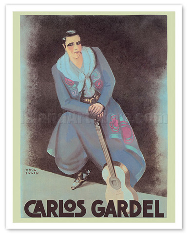 Carlos Gardel - Argentinian Tango Singer - c. 1930 by Paul Colin