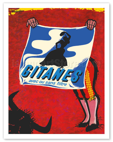 gitanes cigarettes Gitanes French Brand Cigarettes - With or Without Filter (Avec ou Sans  Filtre) - Matador - c. 1950's by Georges Yoldjoglou - Fine Art Prints &  Posters