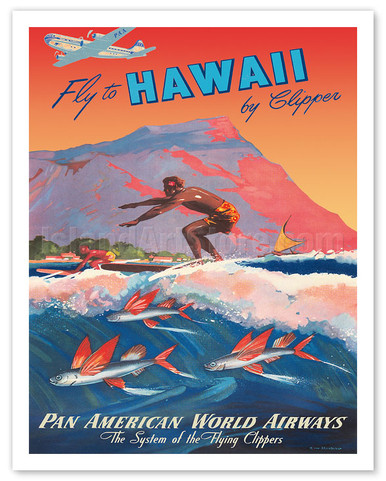 PAN AMERICAN WORLD AIRWAYS hawaii アート PAN AMERICAN WORLD AIRWAYS hawaii アート