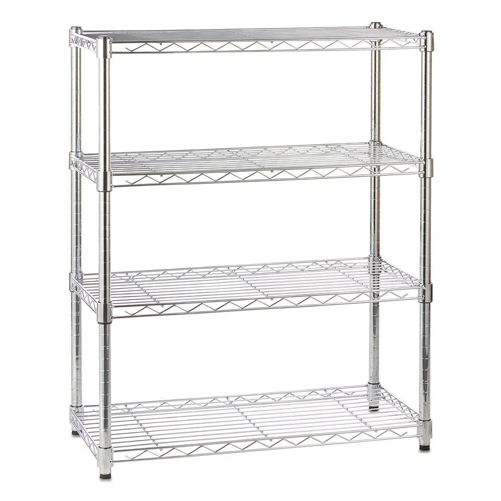Chrome Wire Shelving Unit with 4 Shelves