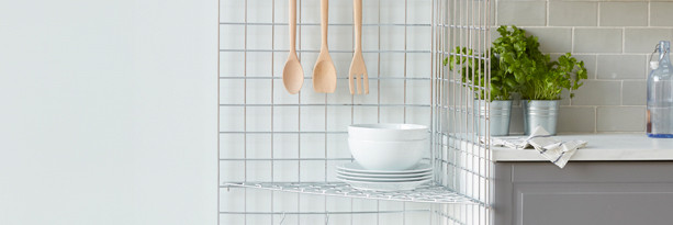 Grid Mesh Wall Shelving