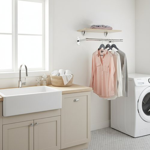 Kombii Rail and Shelf - 600mm for the Utility Room