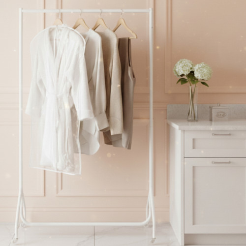 Gloss White Heavy-Duty Extra Tall Clothes Rail for the Utility Room