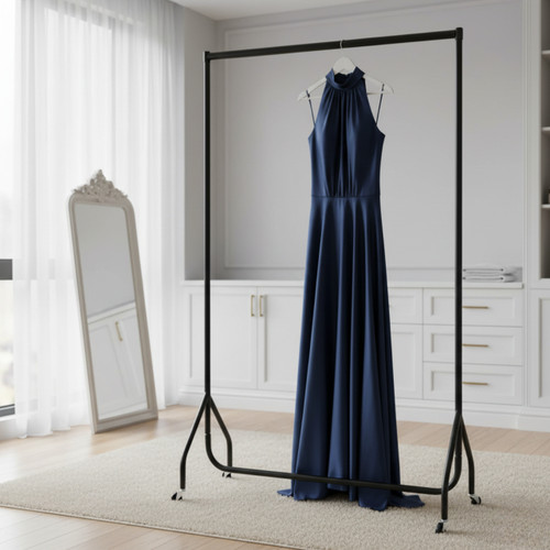 Black Heavy-Duty Extra Tall Clothes Rail for the Bedroom