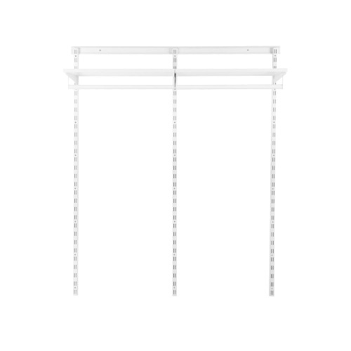 Flexx White Wooden Shelf & Clothes Rail for the Utility Room - Width 1200mm