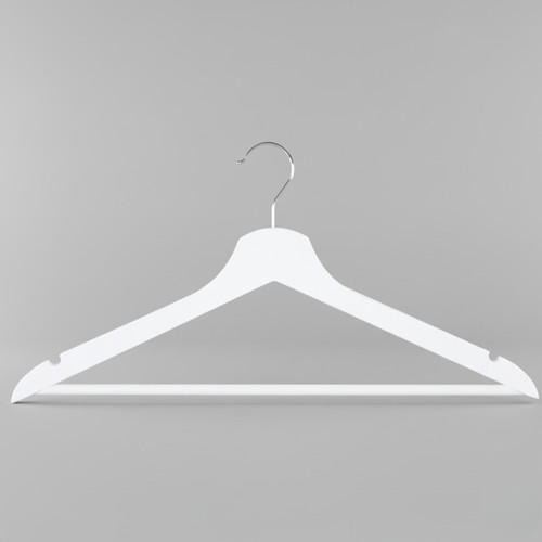 White Plywood Ultra-Slim Flat Hangers For the Utility Room