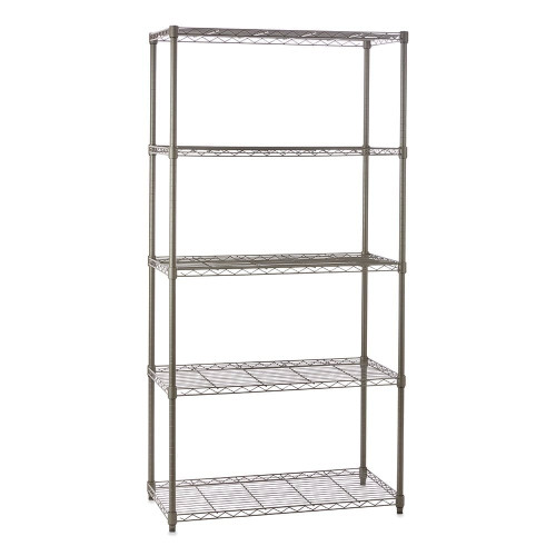 Klassiek Narrow Carbon Grey Wire Shelving Unit - 5 Shelves for the Kitchen