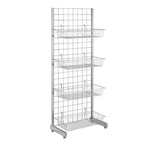 5 ft Freestanding Grid Mesh with Baskets for the Garage