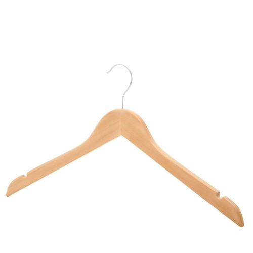 Wooden Shirt Hanger with Shoulder Notches for the Utility Room
