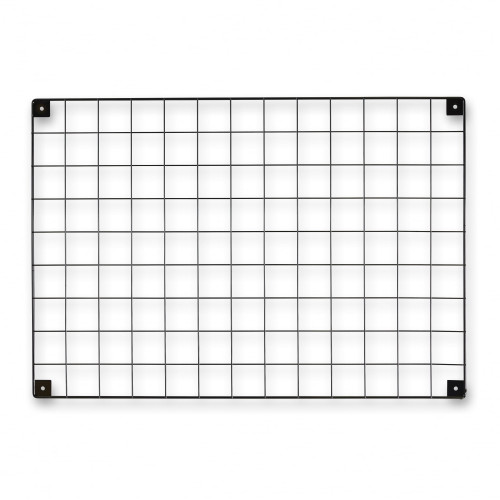 Black Grid Mesh Panel with Built-in Wall Brackets for the Utility Room Black Grid Mesh Panel with Built-in Wall Brackets for the Utility Room