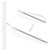 White & Glass Adjustable Shelving - 2 x 1000 mm Uprights, 3 x Shelves, 6 x U-Brackets for the Garage