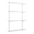 White & Glass Adjustable Shelving - 4 Glass Shelves, 8 U-Brackets for the Bathroom