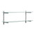 Chrome & Glass Adjustable Shelving - 2 Glass Shelves, 4 Square Brackets (250mm) for the Bedroom