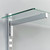 Chrome & Glass Adjustable Shelving - 2 Glass Shelves, 4 Square Brackets (300mm) for the Utility Room