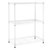 Kleinn White Wire Shelving Unit with Wheels - 3 Shelves for the Utility Room
