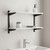 Black & White Adjustable Shelving - 2 Wooden Shelves for the Bathroom