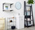 Black & White Adjustable Shelving - 3 Wooden Shelves for the Bathroom