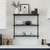Black Adjustable Shelving - 3 Wooden Shelves for the Kitchen